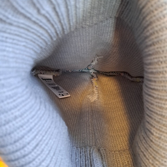 NWOT Rare Supreme Grey Aztec Boho Neutral Casual Streetwear Beanie Hat Cap - Picture 3 of 5